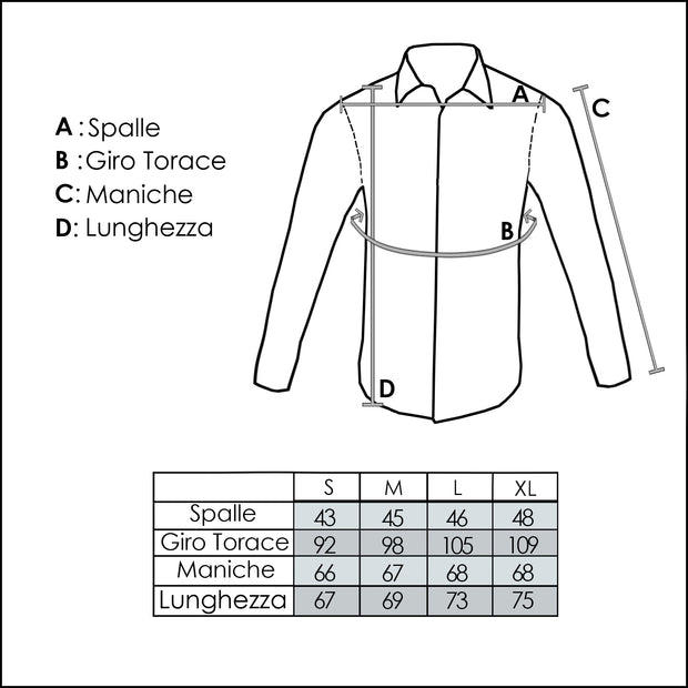 Camicia Collo Coreana Slim Uomo - 2444C