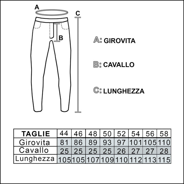 Pantaloni 5 Tasche Uomo Felpato  - 3918